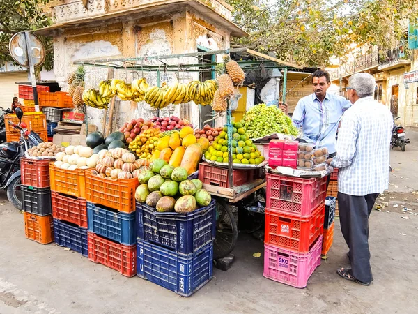 Jaisalmer India Circa March 2018 Puesto Frutas Las Calles Jaisalmer — Foto de Stock