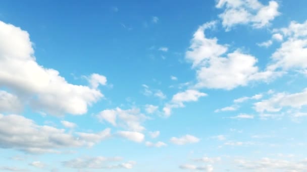 Piękne Chmury Pływające Błękitnym Niebie Pochmurny Dzień Timelapse — Wideo stockowe