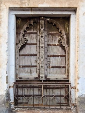 Bikaner, Hindistan - Mart 2018. Bikaner 'in geleneksel mimarisi.