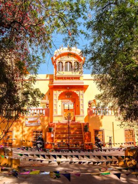 Bikaner, Hindistan - Mart 2018. Bikaner 'in geleneksel mimarisi.