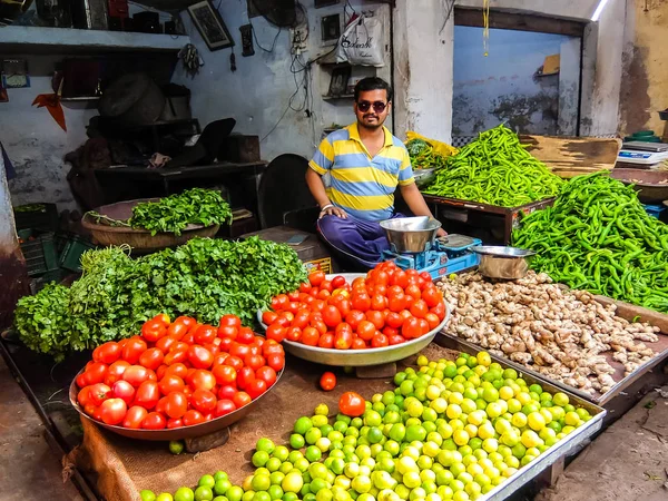Bikaner India Circa Marzo 2018 Mercado Verduras Bikaner — Foto de Stock