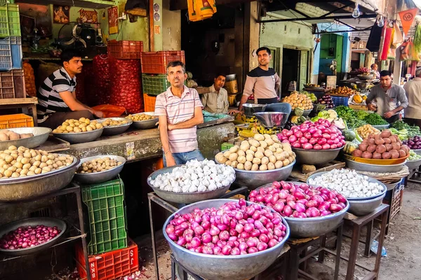 Bikaner Índia Circa Março 2018 Mercado Legumes Bikaner — Fotografia de Stock