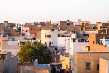Bikaner, Hindistan - Mart 2018. Bikaner 'in geleneksel mimarisi.