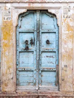 Bikaner, Hindistan - Mart 2018. Bikaner 'in geleneksel mimarisi.