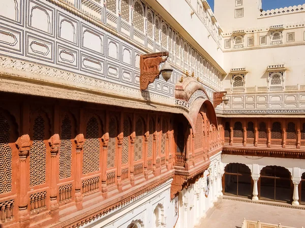 Bikaner India Circa Marzo 2018 Bella Architettura Del Forte Junagarh — Foto Stock