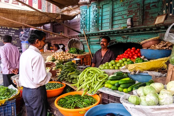 Bikaner India Circa Marzo 2018 Mercado Verduras Bikaner — Foto de Stock