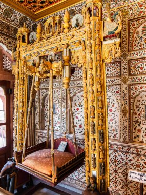 Bikaner, Hindistan - Mart 2018. Junagarh fort güzel mimarisi.