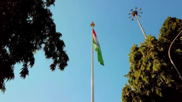 Bangalore India Circa Diciembre 2019 Bandera India Estación Tren Ksr — Vídeo de stock