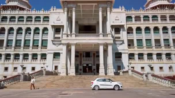 Bangalore Índia Circa Dezembro 2019 Vista Prédio Escritórios Governo Vikasa — Vídeo de Stock