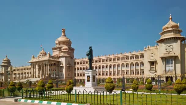 Bangalore India 2019 December Körül Kilátás Kormányzati Irodaház Suvarna Vidhana — Stock videók