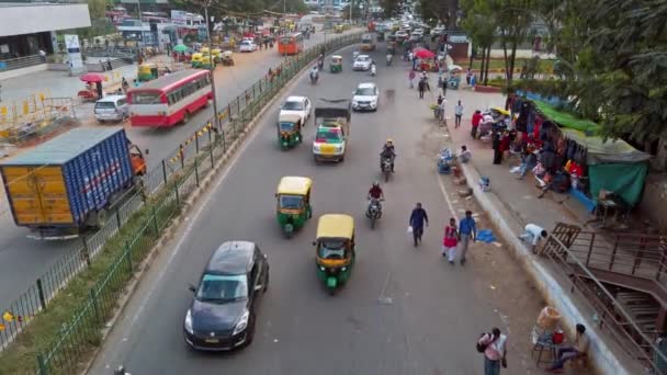 Bangalore India Circa December 2019 Road Traffic Streets Bangalore — Stock Video