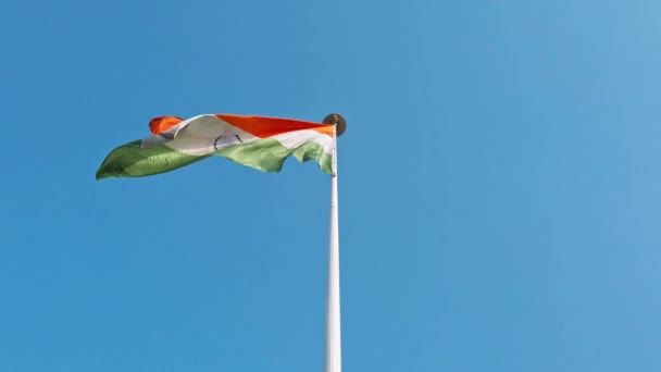 Chennai India Circa Diciembre 2019 Bandera India Estación Central Tren — Vídeo de stock