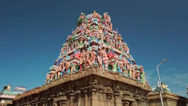 Chennai India Circa December 2019 钦奈Arulmigu Kapaleeswarar寺景观 — 图库视频影像