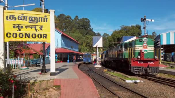 Coonoor Tamil Nadu India Circa Diciembre 2019 Vista Estación Tren — Vídeos de Stock