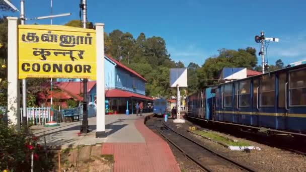 Coonoor Tamil Nadu India Circa Dicembre 2019 Vista Della Stazione — Video Stock