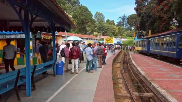 Coonoor Tamil Nadu India Circa Diciembre 2019 Vista Estación Tren — Vídeos de Stock