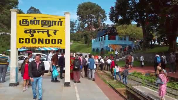 Coonoor Tamil Nadu India Circa Diciembre 2019 Vista Estación Tren — Vídeos de Stock