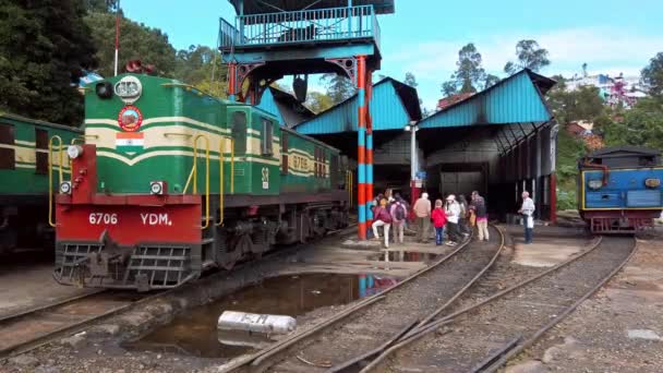 Coonoor Tamil Nadu India Circa Diciembre 2019 Vista Estación Tren — Vídeos de Stock