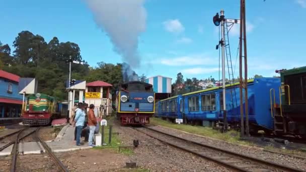 Coonoor Tamil Nadu India Circa Diciembre 2019 Vista Estación Tren — Vídeo de stock