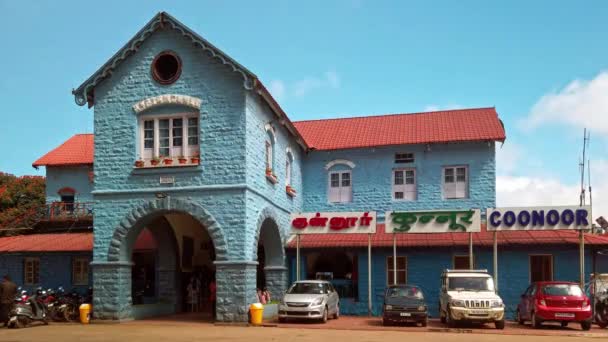 Coonoor Tamil Nadu India Circa Δεκέμβριος 2019 Άποψη Του Σταθμού — Αρχείο Βίντεο