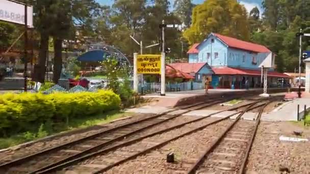Coonoor Tamil Nadu Indie Około Grudnia 2019 Widok Stację Kolejową — Wideo stockowe