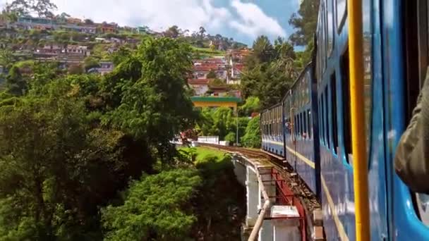 Coonoor Tamil Nadu India Circa Diciembre 2019 Nilgiri Ferrocarril Montaña — Vídeos de Stock