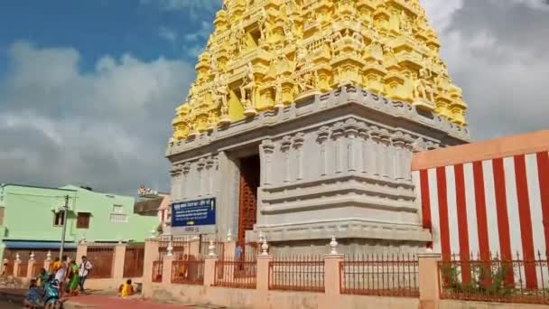 Rameshwaram Indie Circa Prosinec2019 Pohled Chrám Arulmigu Ramanathaswamy Rameshwaramu — Stock video