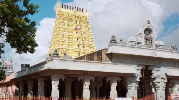 Rameshwaram Indie Circa Prosinec2019 Pohled Chrám Arulmigu Ramanathaswamy Rameshwaramu — Stock video