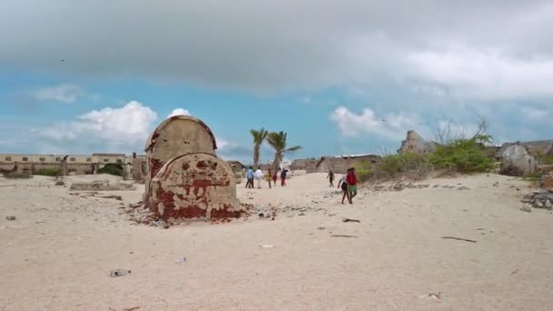 Rameshwaram India Circa December 2019 Dhanushkodi小村庄的废墟 — 图库视频影像