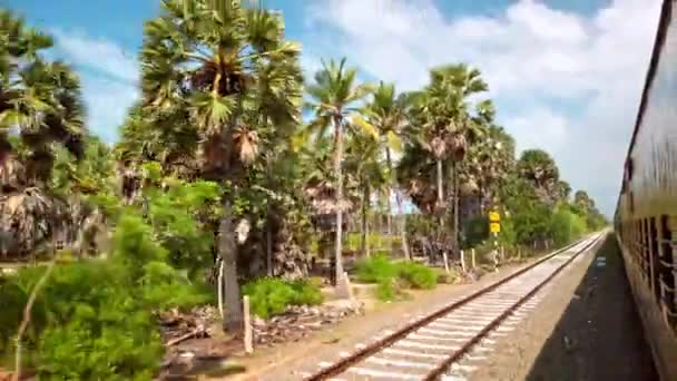 ラメシュワラム インド Circa 2019年12月 ラムシャワーラム行き急行列車外の眺め — ストック動画