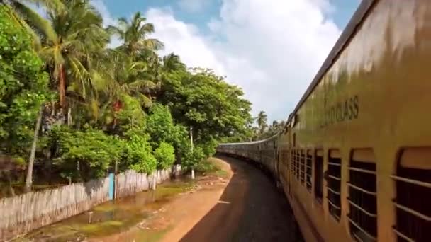 Rameshwaram Índia Circa Dezembro 2019 Vista Lado Fora Trem Expresso — Vídeo de Stock