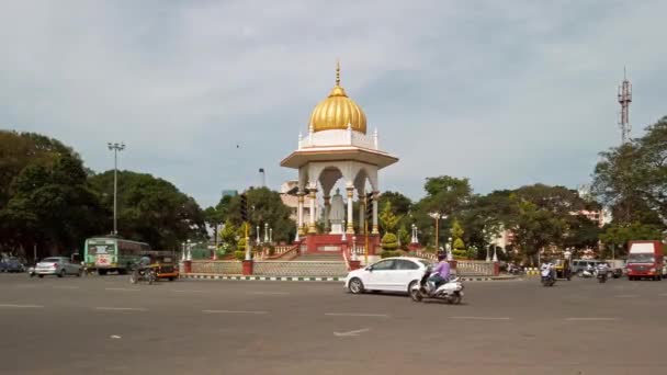 Mysore Indie Około Grudnia 2019 Ruch Drogowy Ulicach Mysore — Wideo stockowe