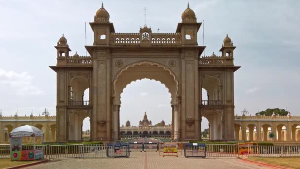 Mysore Indien Dezember 2017 Blick Auf Den Mysore Palast — Stockvideo