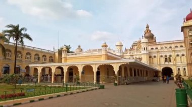 Mysore, Hindistan - 25 Aralık, 2017. Mysore sarayının manzarası.