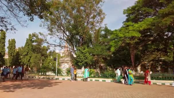 Mysore India 2019 December Körül Turisták Ellátogatnak Mysore Palotába — Stock videók