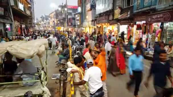 Varanasi India Circa Octubre 2019 Vida Las Calles Varanasi — Vídeos de Stock