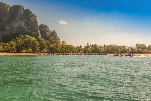 Descripción General Railay Beach Una Playa Popular Krabi Tailandia — Foto de Stock