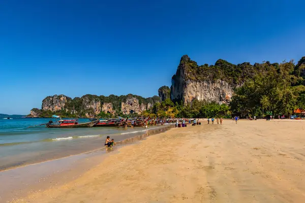 Overview Railay Beach Popular Beach Krabi Thailand — Stock Photo, Image