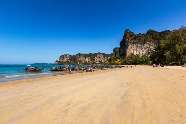 Descripción General Railay Beach Una Playa Popular Krabi Tailandia — Foto de Stock