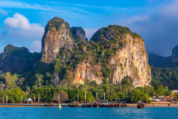 Bakıştır Railay Beach Popüler Bir Plaj Krabi Tayland — Stok fotoğraf