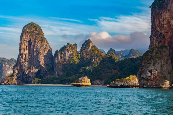 Descripción General Railay Beach Una Playa Popular Krabi Tailandia — Foto de Stock