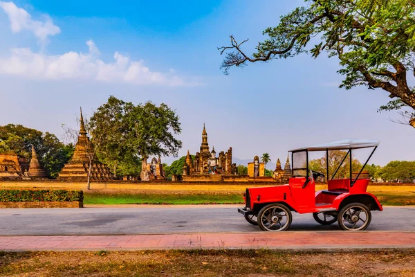 Sukhothai Történeti Park Környéke Déli Twilight — Stock Fotó