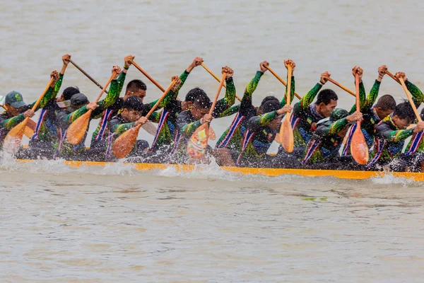 Roční Nonthaburi Dlouhá Loď Racing Srpna 2018 Nonthaburi Molo Chao — Stock fotografie