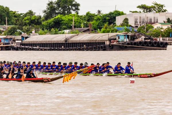 Roční Nonthaburi Dlouhá Loď Racing Srpna 2018 Nonthaburi Molo Chao — Stock fotografie