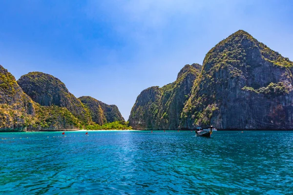 Maya Bay Είναι Μία Από Τις Πιο Διάσημες Παραλίες Στο — Φωτογραφία Αρχείου