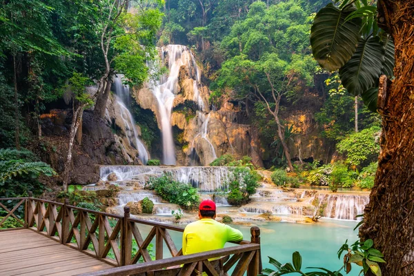 Tad Kwang Waterfall Estate Situato Nella Provincia Luang Prabang Laos — Foto Stock