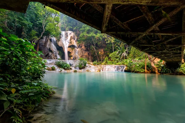 Tad Kwang Waterfall Estate Situato Nella Provincia Luang Prabang Laos — Foto Stock