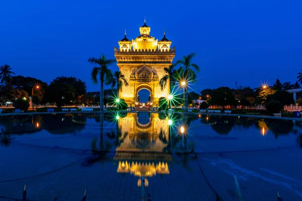 Patuxay Monument Landmark Arch War Memorial Vientiane Laos — Stock Photo, Image