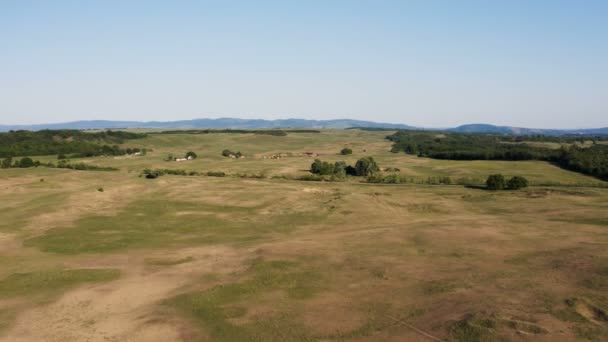 Flug Deliblato Der Nähe Eines Aussichtsturms Mit Malerischem Hintergrund — Stockvideo