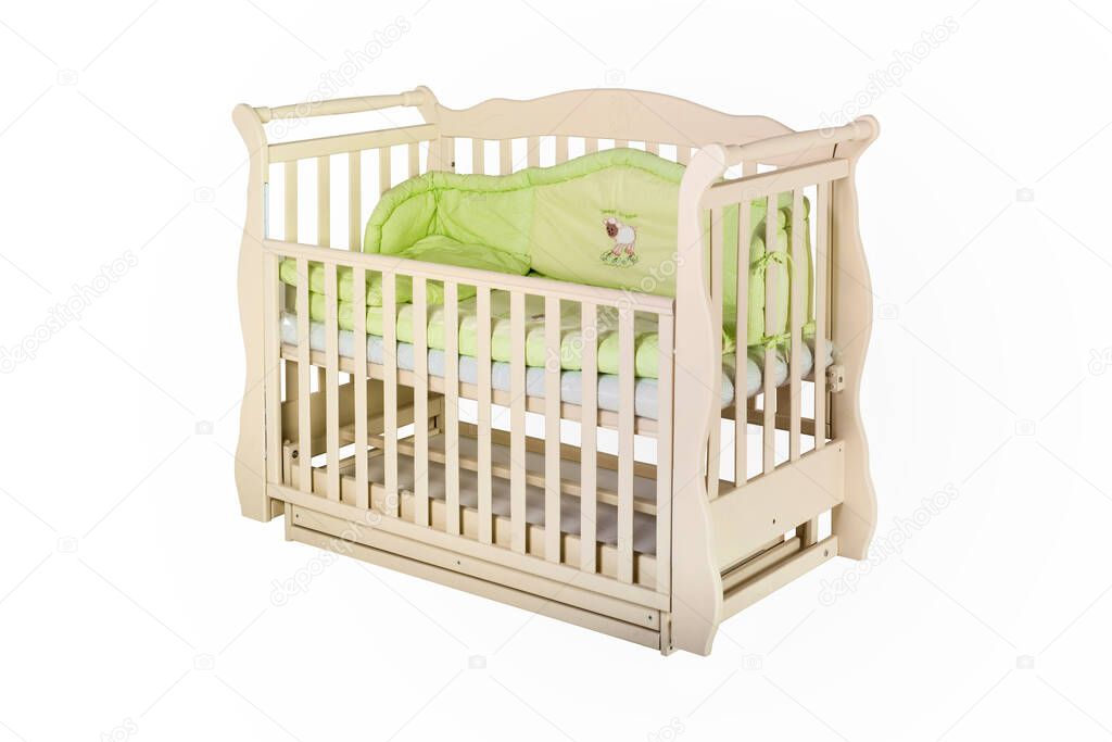 The image of child's bed under the white background